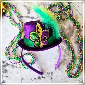 Mardi Gras/Parade Mini Tophat Headpiece